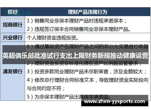 英超俱乐部批准试行支出上限财务新规推动健康运营